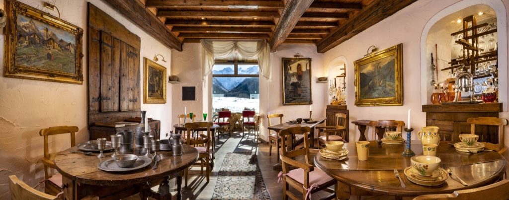 La sala del Petit Bellevue a Cogne (Ao)