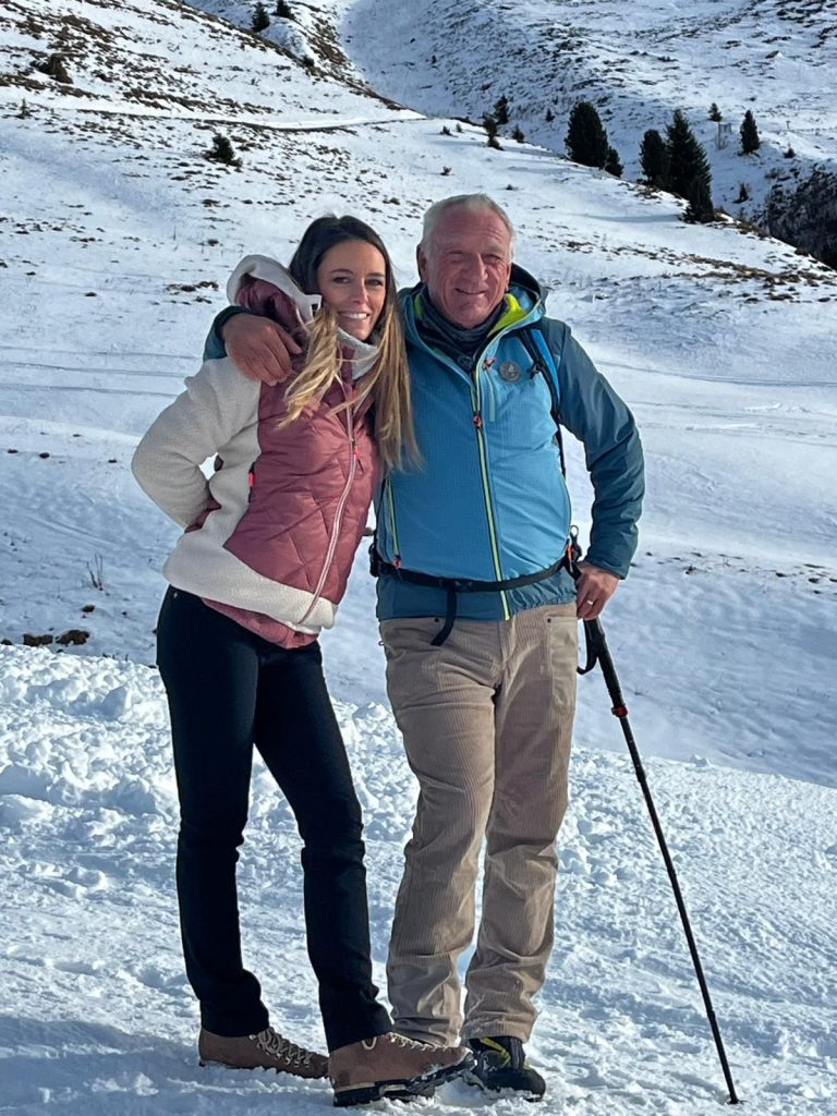 Giulia Capocchi e Lino Zani sulla neve della Val di Fiemme