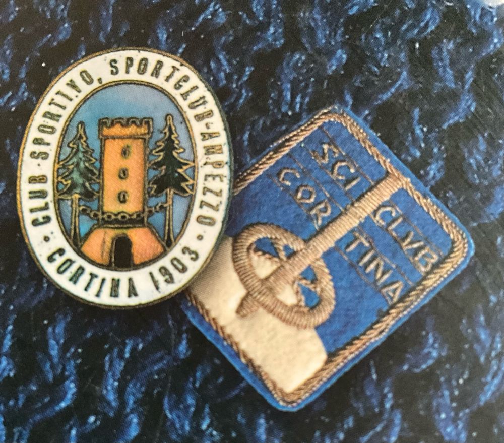 Gli stemmi del Club sportivo, Sportclub Ampezzo e dello Sci Club Cortina (da Cent