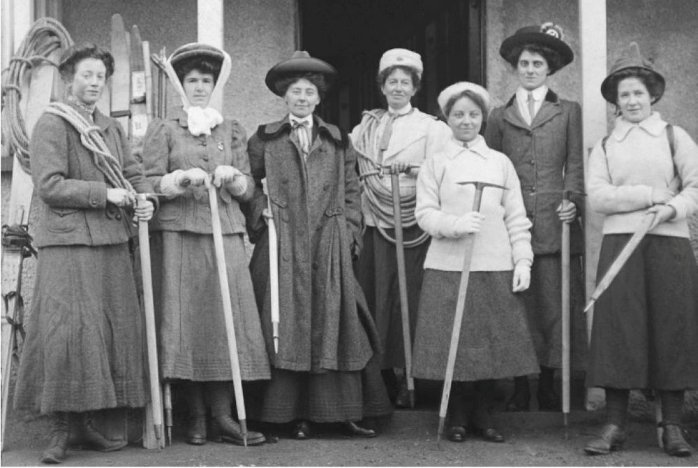 Lucy Smith, Kitty Stuart, Ruth Raeburn, Jane Inglis Clark, M. Eckhardt, I. McBride, Pauline Ranken @ Ladies Scottish Climbing Club Archives