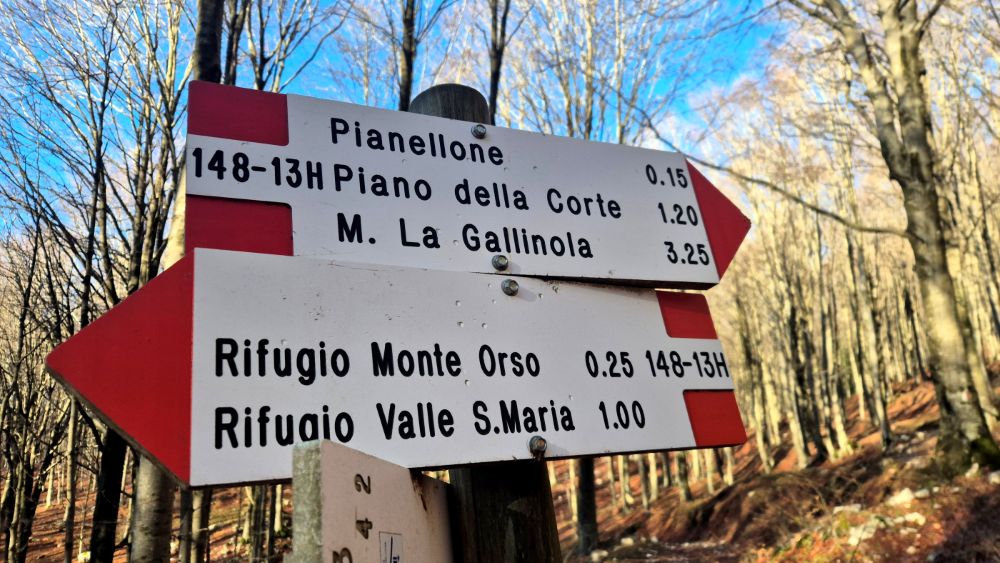 Cartelli sul sentiero del Pianellone , foto Stefano Ardito
