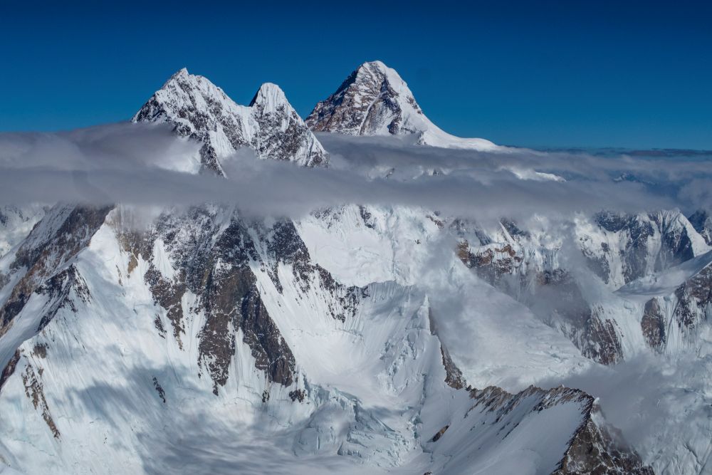 Il massiccio dei Gasherbrum dal Broad Peak, foto Aleš Česen