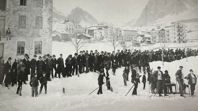 Febbraio 1901. La prima gara di sci in Ampezzo (da Cent'anni di sci, tipografia Print House Cortina d'Ampezzo, 2003)