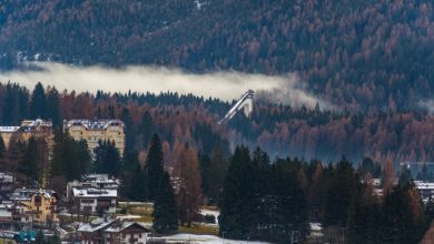 Il trampolino a Cortina d'Ampezzo (foto di Sergio Zangiacomi)