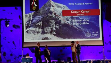 La premiazione di Spencer Gray e Ryan Griffiths, foto Stefano Ardito