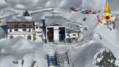 La stazione di arrivo della funivia dove si è verificato l'incidente. Foto Vigili del fuoco