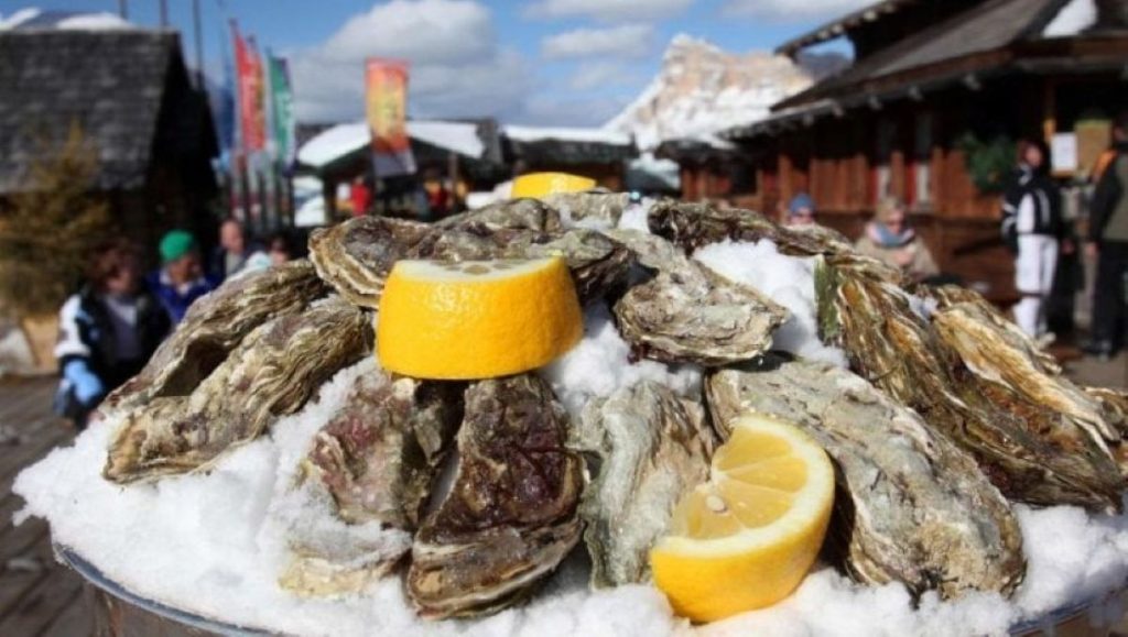 Ostriche al Club Moritzino in Alta Badia