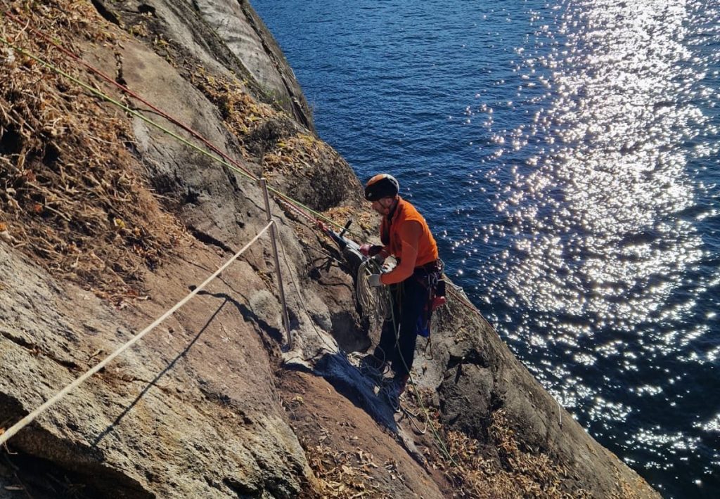Sulla nuova Ferrata del Cinzanino. Foto Cristian Candiotto