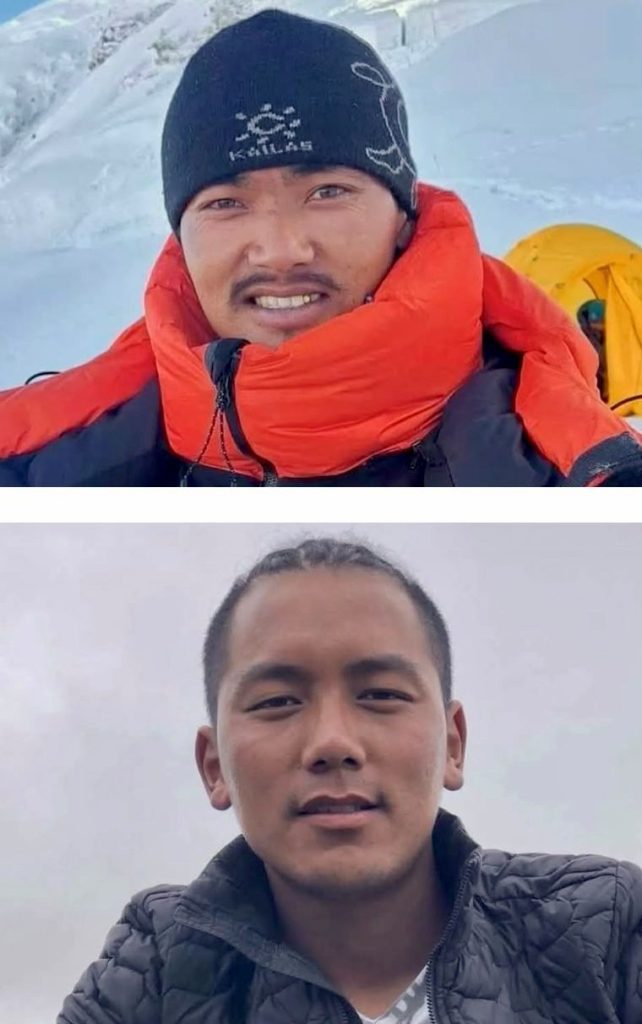 Rima Rinje Sherpa e Ngima Tashi Sherpa, foto Pemba Jangmu Sherpa - Facebook