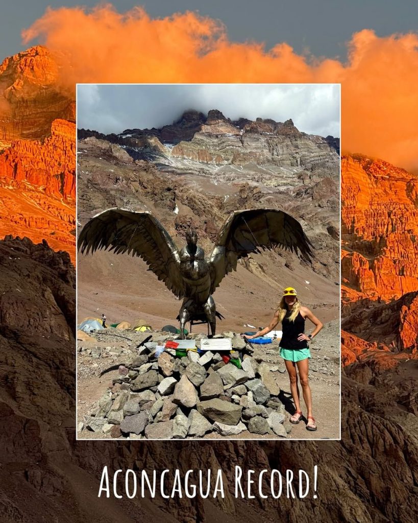 Erin Ton al campo base dopo la corsa da record @erin_ton7