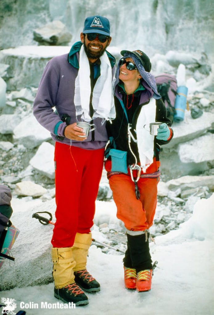 Rob Hall con la moglie Jan Arnold. Foto Colin Monteath