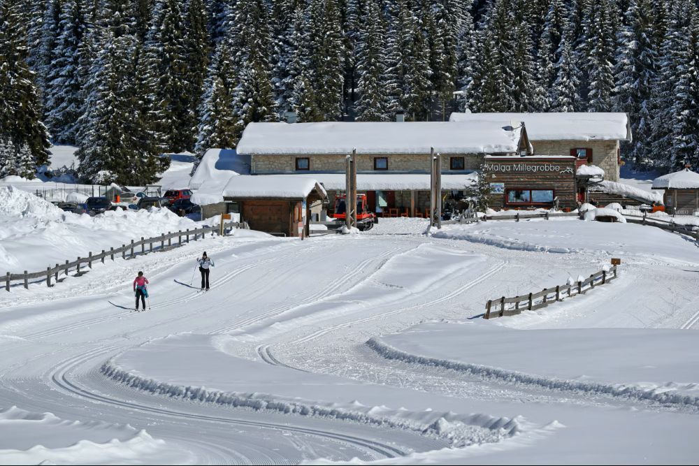 Il Centro fondo Malga Millegrobbe. Foto Arturo Cuel