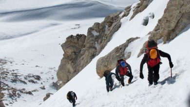 La Direttissima del Corno Grande d'inverno, foto Stefano Ardito