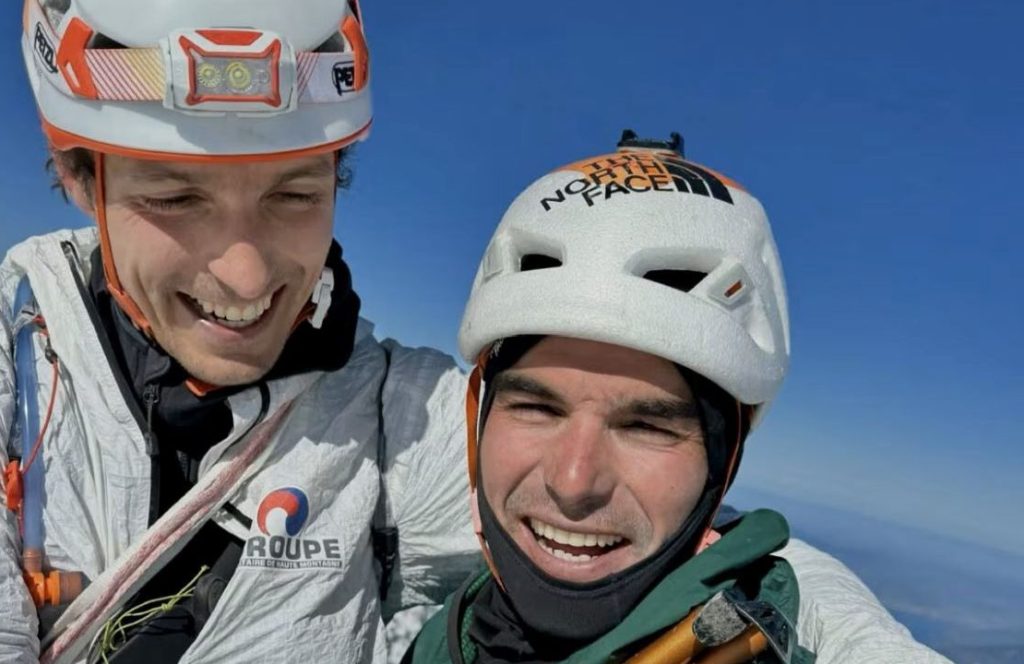 Védrines e Billon sulla vetta dell'Eiger