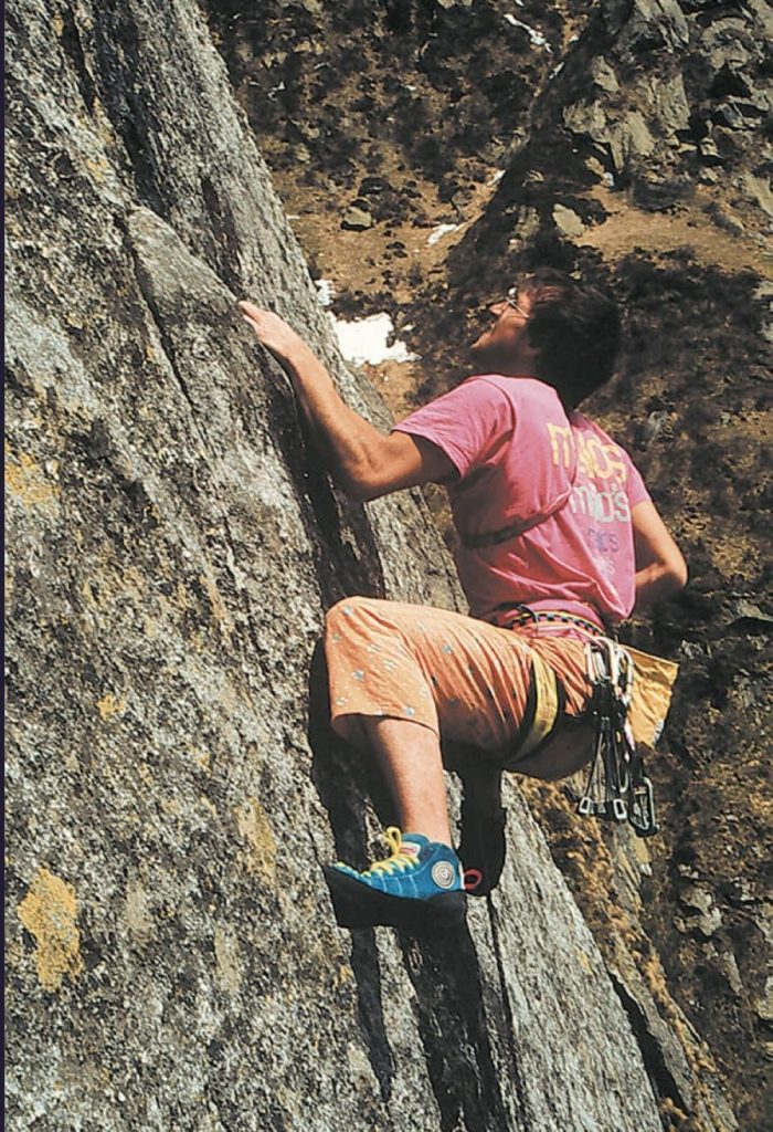 Fazzini sale Delta Minox sul Pilastro del Scingino, in Val Masino @ Archivio Giuseppe Miotti