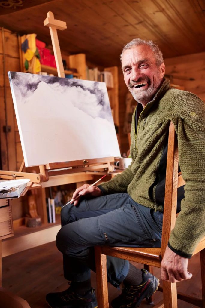 André Georges in veste di pittore. Foto Yvain Genevay