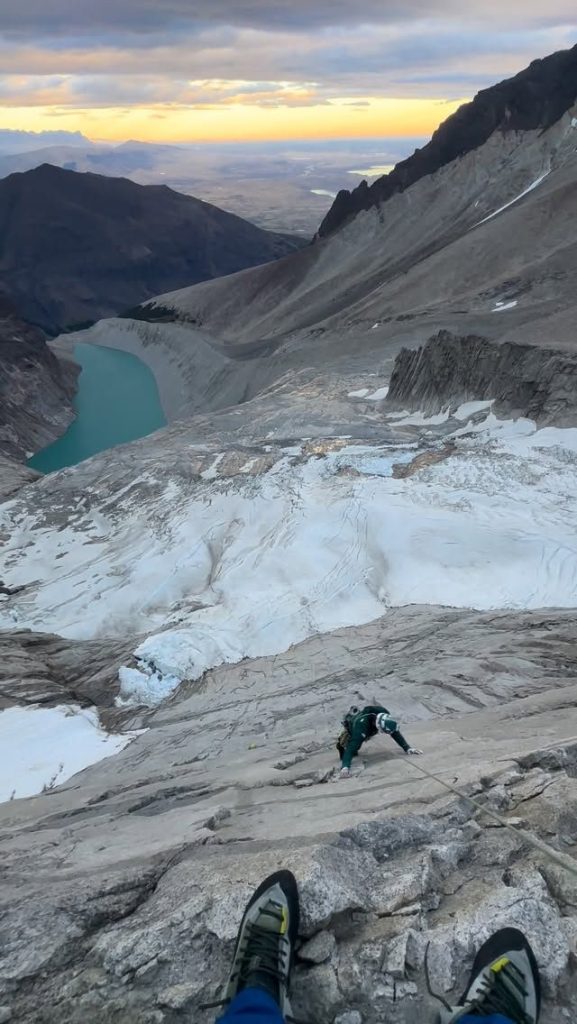 Caldwell e Vanhee durante la salita di ricognizione. @tommycaldwell
