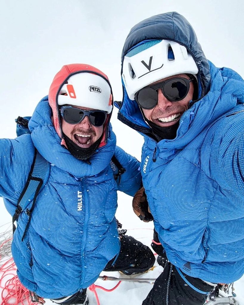 Welfringer e Dubouloz in vetta. FB Charles Dubouloz