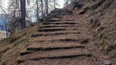 Sentieri che raccontano una conoscenza intima del territorio, sono le vere arterie che hanno tenuto insieme la montagna (foto M. Comi)