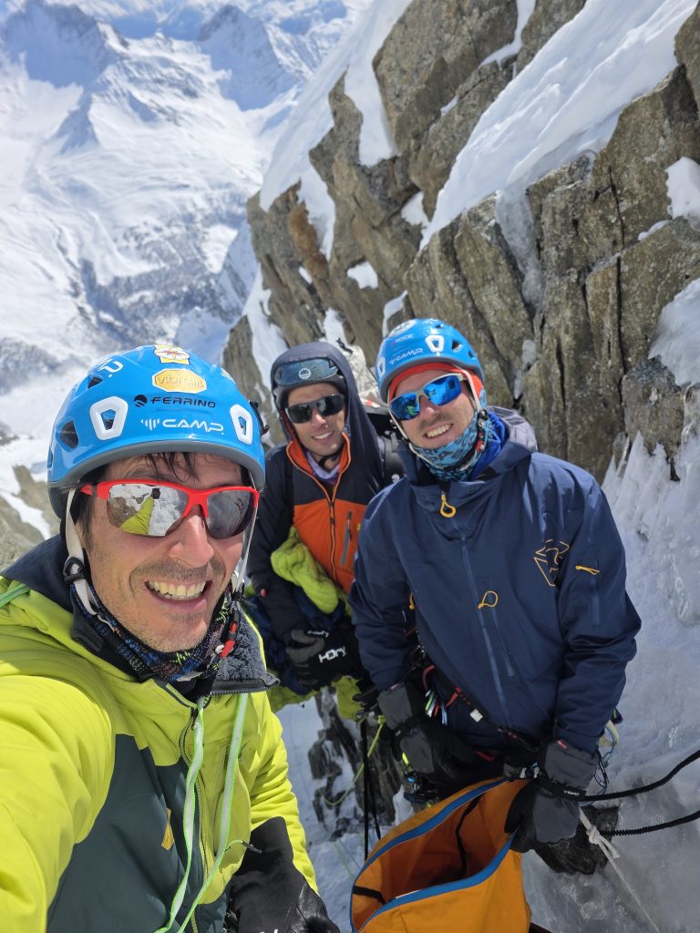 I tre in vetta. Foto archivio Della Bordella-Grasso Mauri