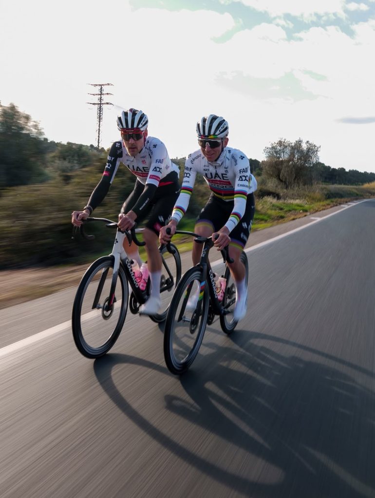 Tadej Pogačar in allenamento. Foto Instagram Tadej Pogačar