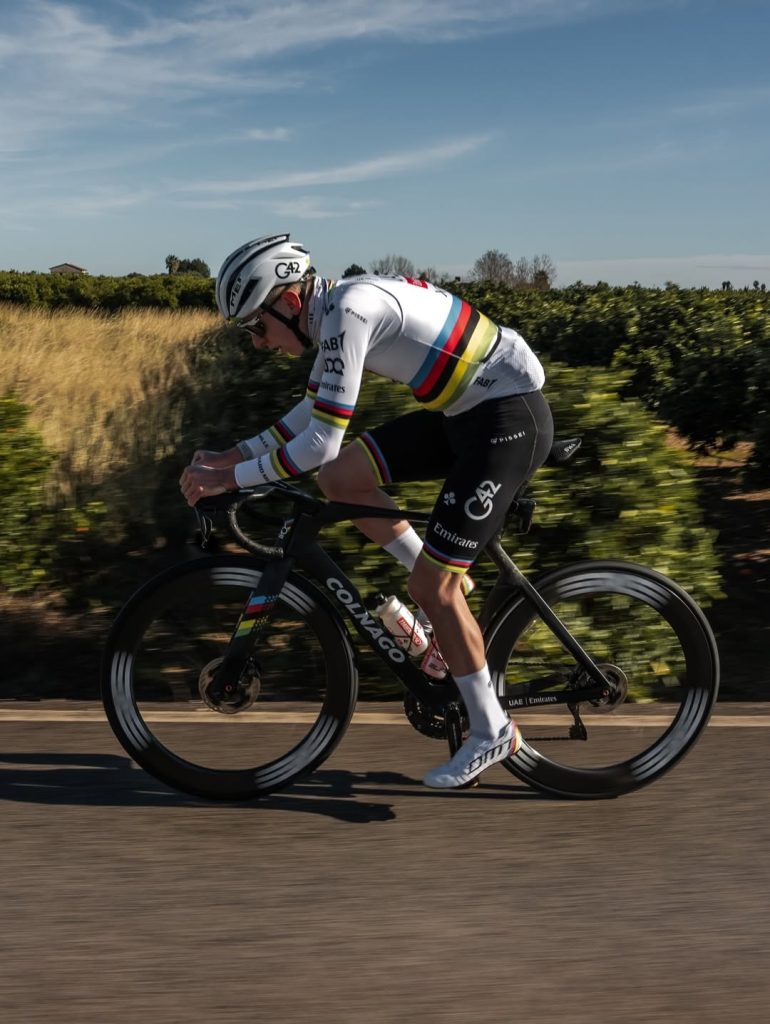 Tadej Pogačar in allenamento. Foto Instagram Tadej Pogačar