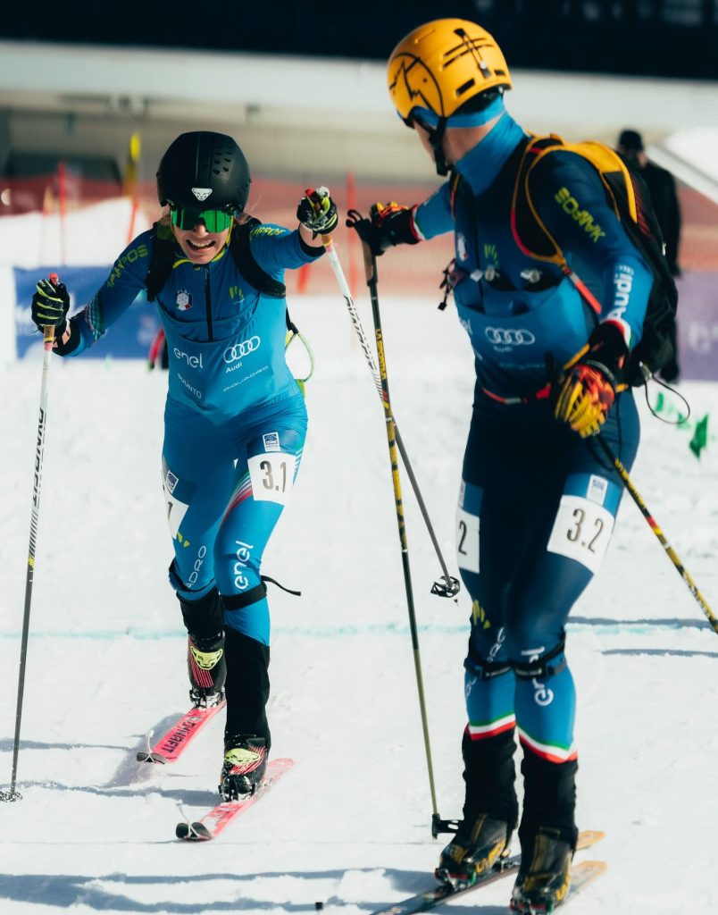 Alba de Silvestro durante la mixed relay. Foto Facebook Alba De Sivlestro