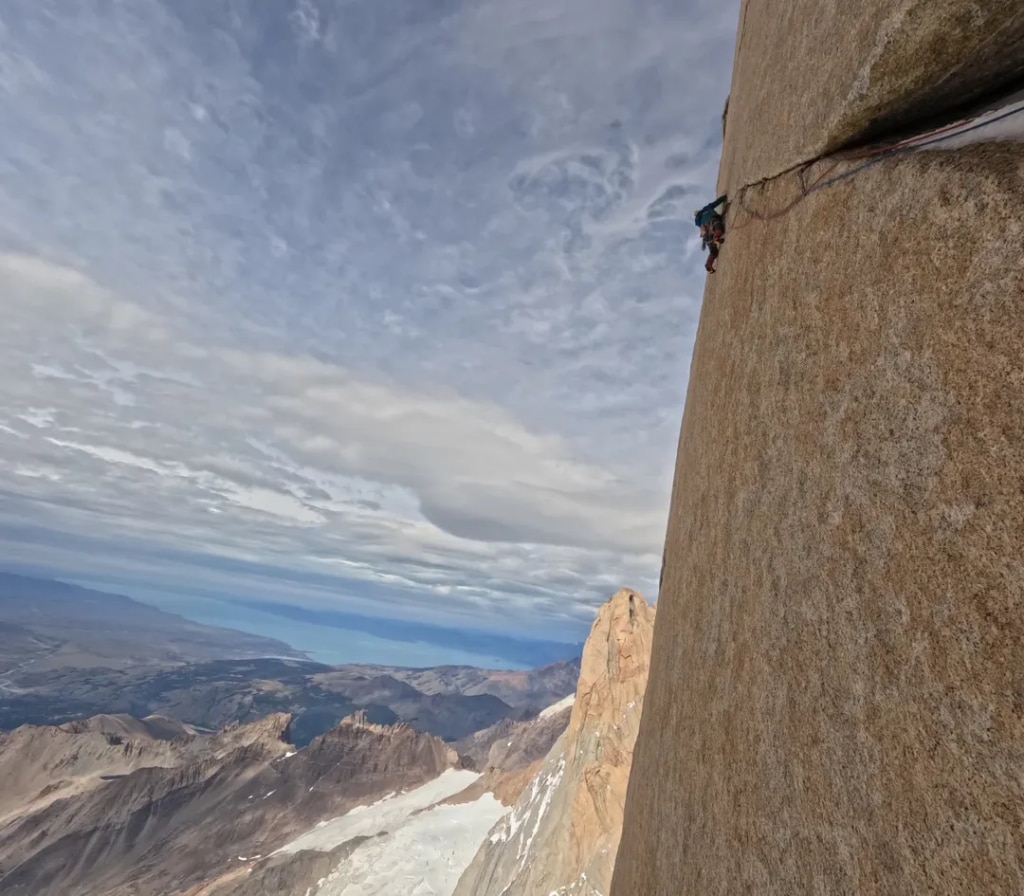 In scalata sul Pilastro est. Foto Instagram Tasio Martin