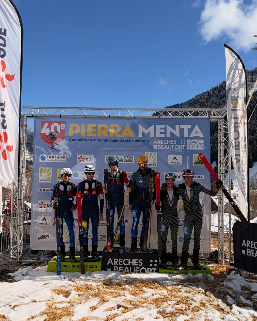 Podio maschile seconda tappa. Foto Pierra Menta