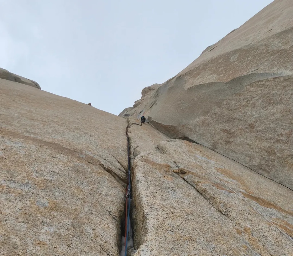 In scalata sul Pilastro est. Foto Instagram Tasio Martin