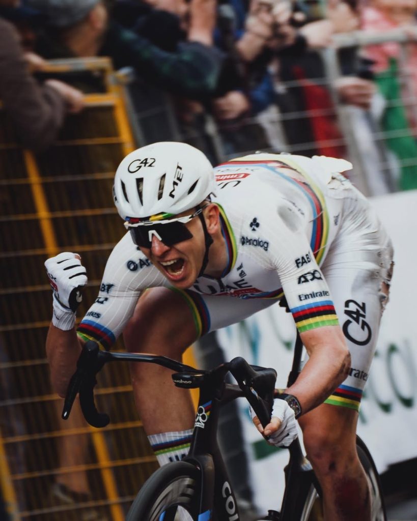 Tadej Pogačar vittoria alla Milano Sanremo. Foto Instagram Tadej Pogačar