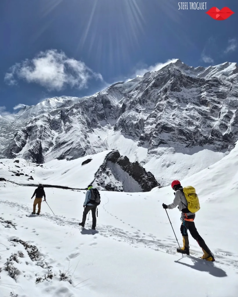 Primi giri di acclimatazione. Foto Stefi Troguet