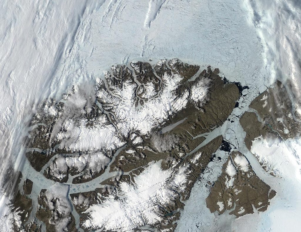 Ellesmere Island - Image Courtesy: NASA/MODIS Rapid Response System A - Wikimedia Commons, Public Domain