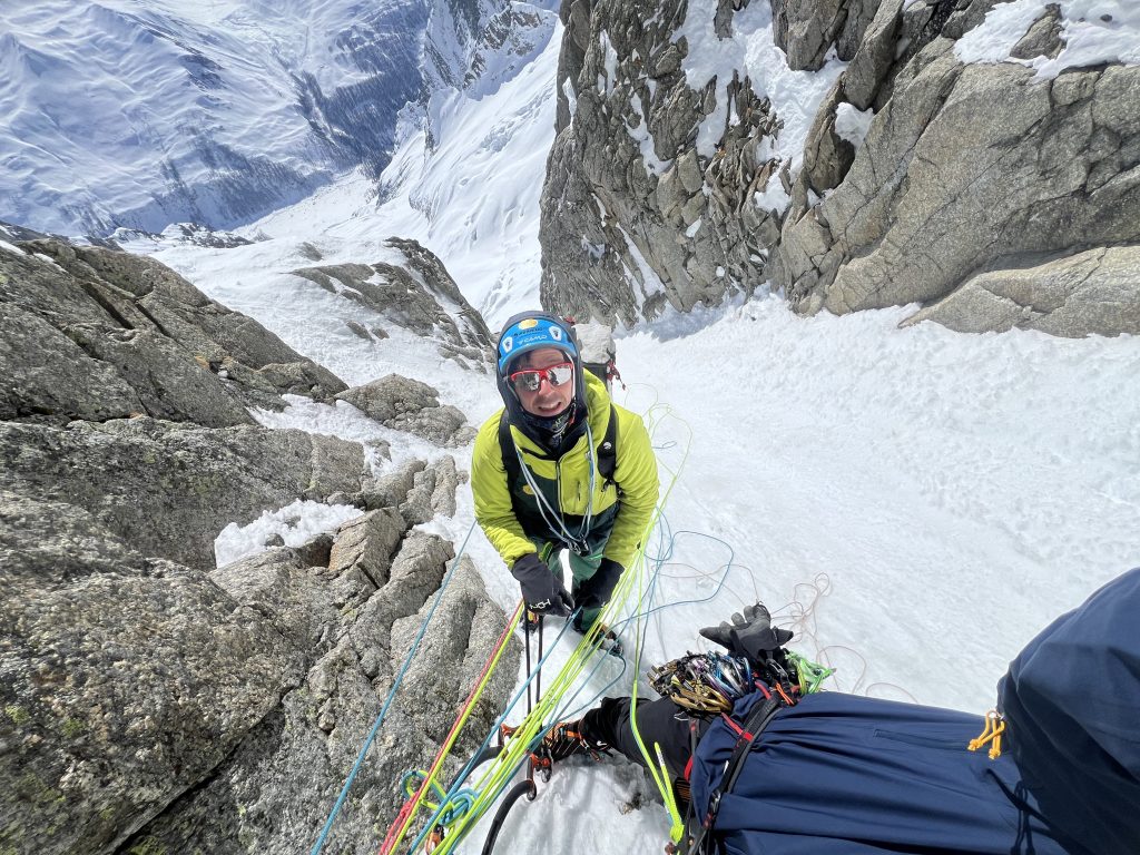 Durante la salita. Foto Archivio Della Bordella-Grasso-Mauri