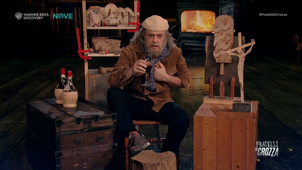 Maurizio Corona imita Mauro Corona