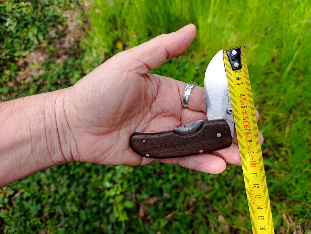 Coltellino a blocco e con apertura facilitata da 5,5 cm, non utilizzabile in ambiente outdoor in quanto già vietato dalla legge - Foto Marco Fazion