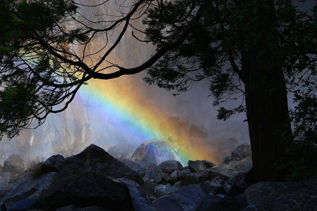 Arcobaleno diurnio a Yosemite - Foto Mikhail Kalugin - Imported from 500px (archived version) by the Archive Team. (detail page) - Wikimedia Commons CC BY 3.0