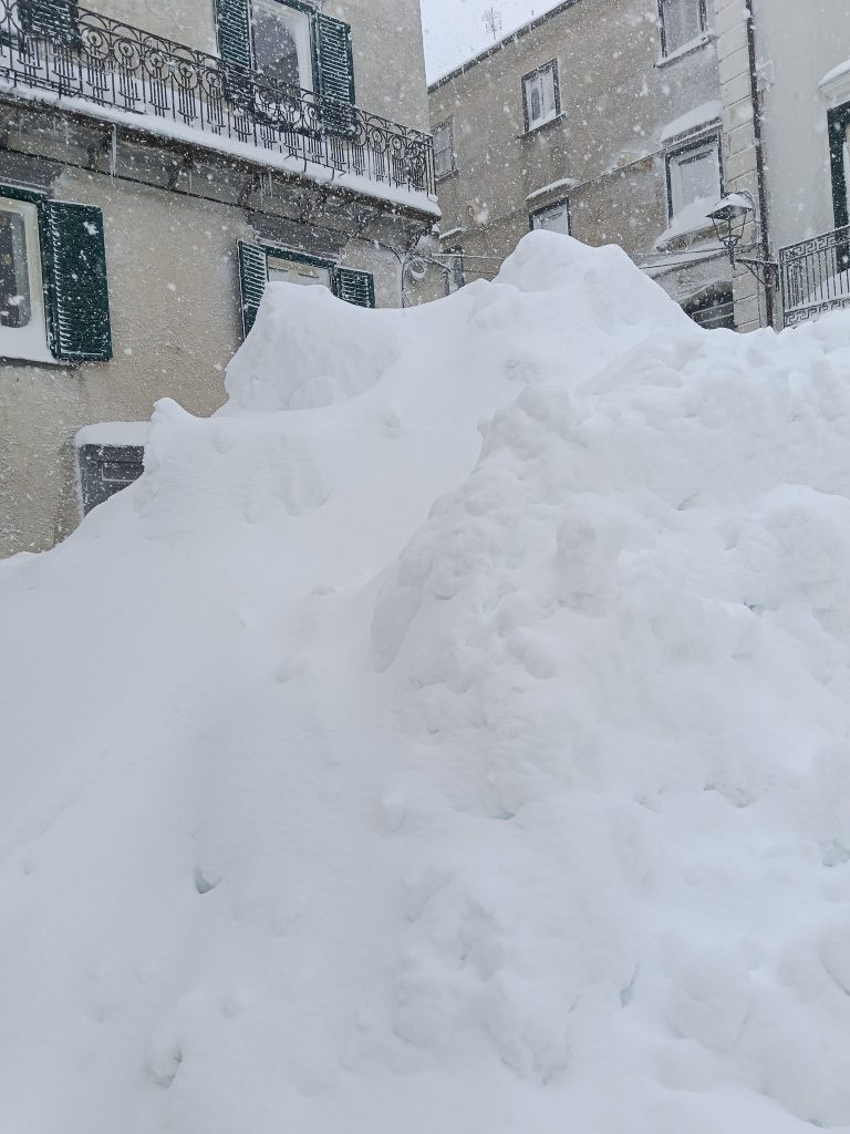 Capracotta durante la perturbazione di inizio aprile - Foto FB Candido Paglione