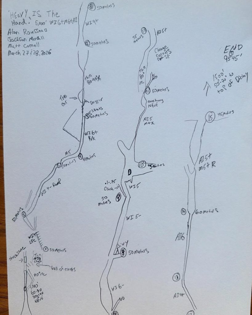 La topo della via. Foto Instagram Alan Rousseau