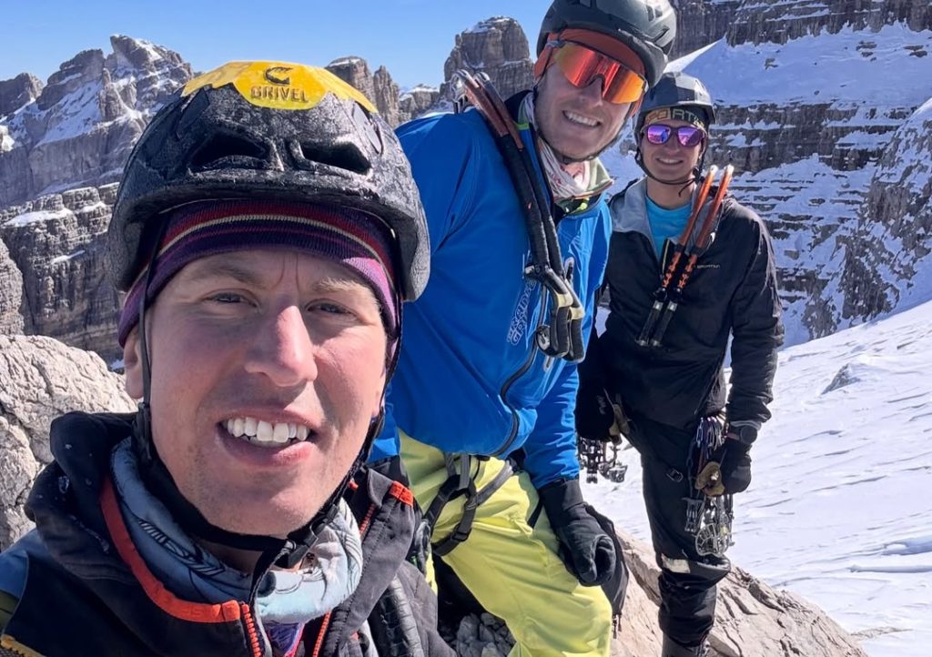 Franchini, Andreozzi e Samaden in cima. Foto Instagram Emanuele Andreozzi