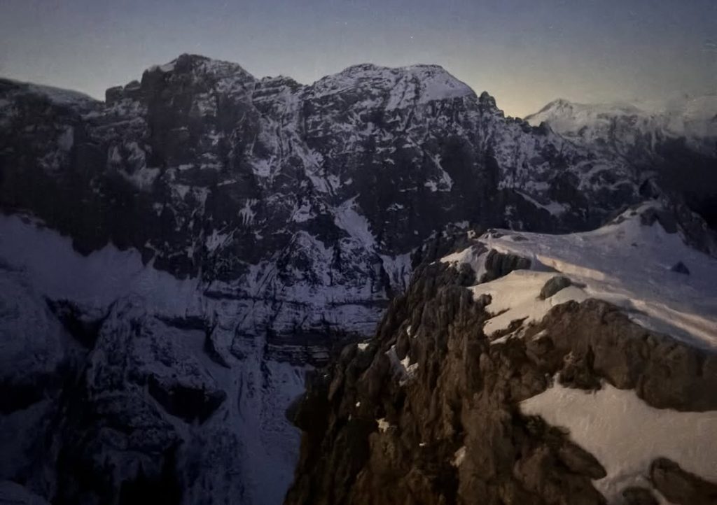 La parete nord-ovest delle Punte di Campiglio. Foto Instagram Emanuele Andreozzi