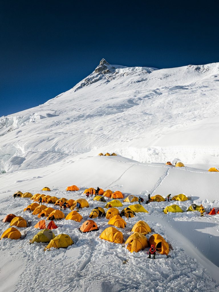 Campo base del Manaslu. Foto Instagram Elite Expedition