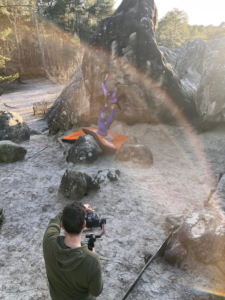 Durante le riprese. Foto Cédric Lachat