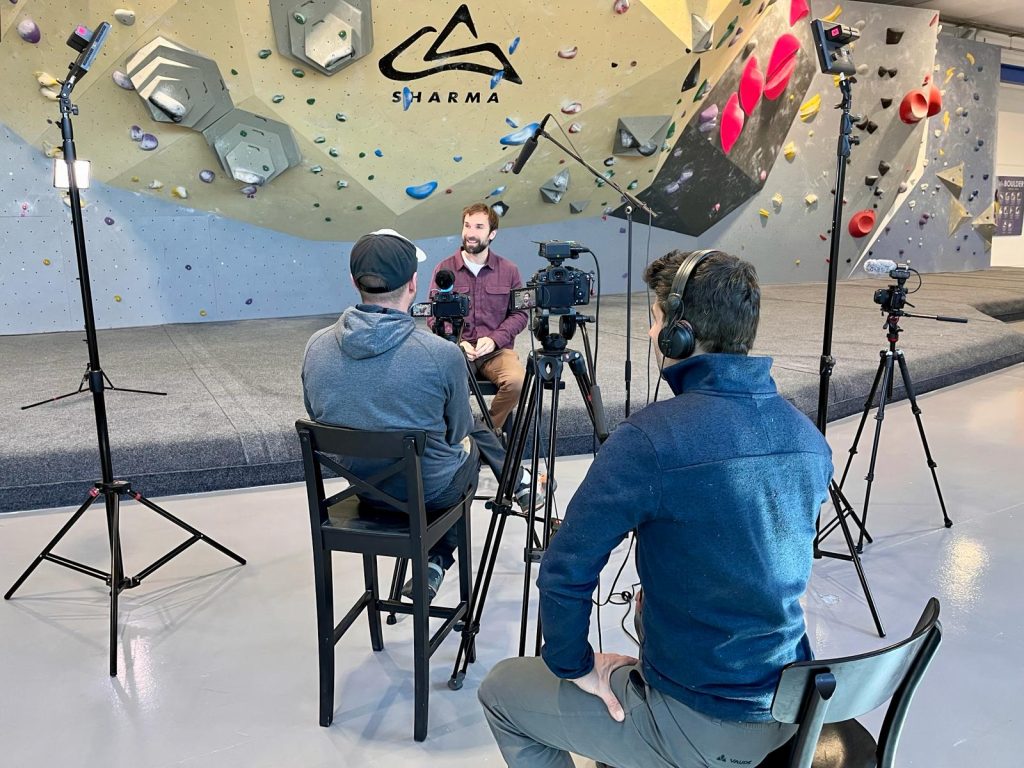 Durante le riprese. Foto Cédric Lachat