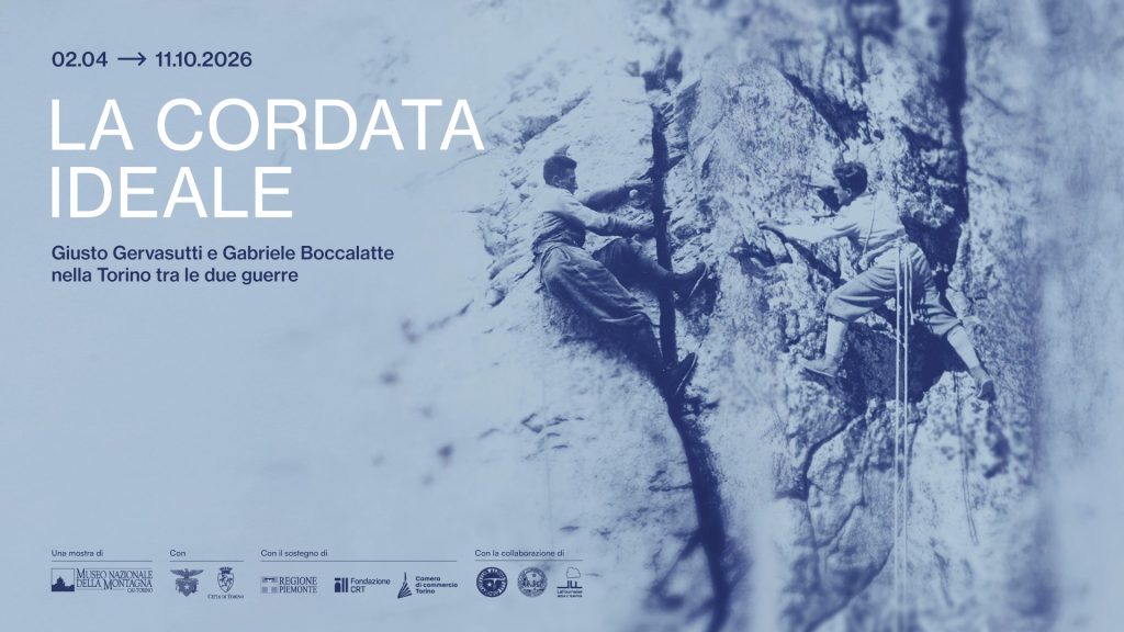 Locandina della mostra La cordata ideale" - Museo Nazionale della Montagna