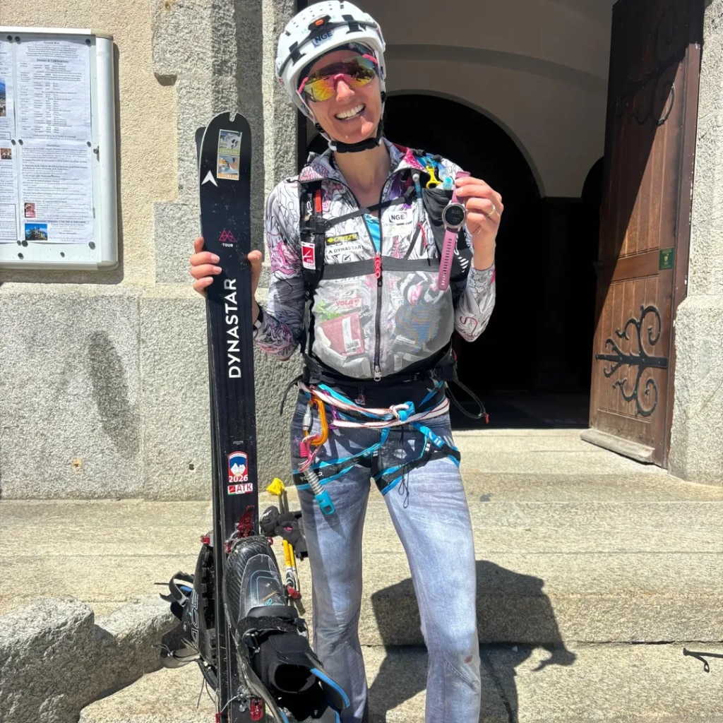 Lorna Bonnel a Chamonix, al termine del record. Foto Instagram Lorna Bonnel