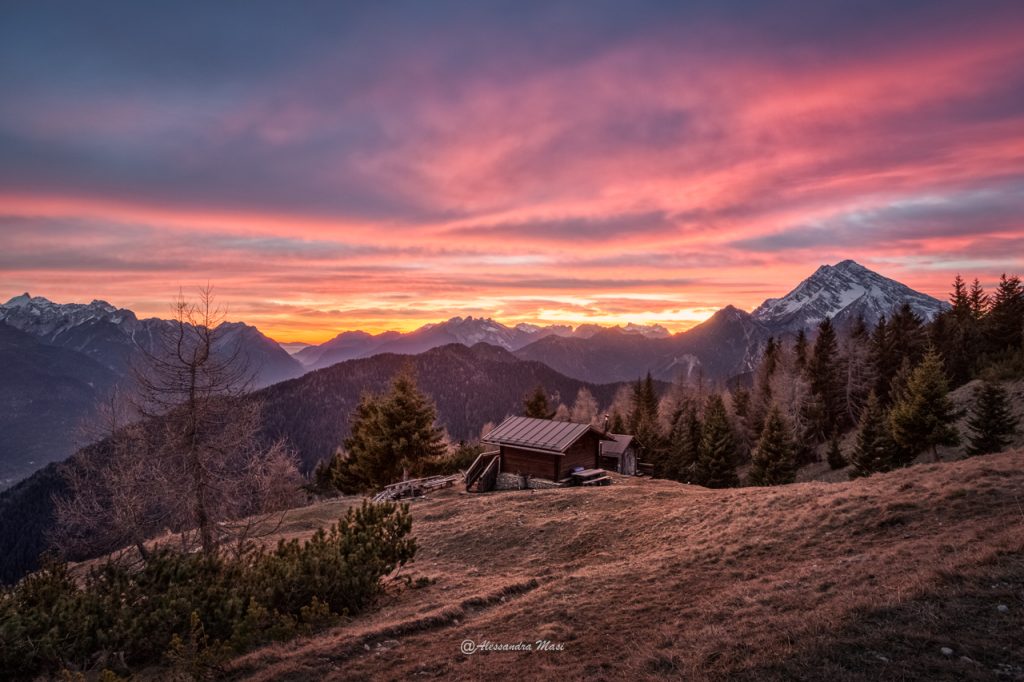 Baita con vista sull