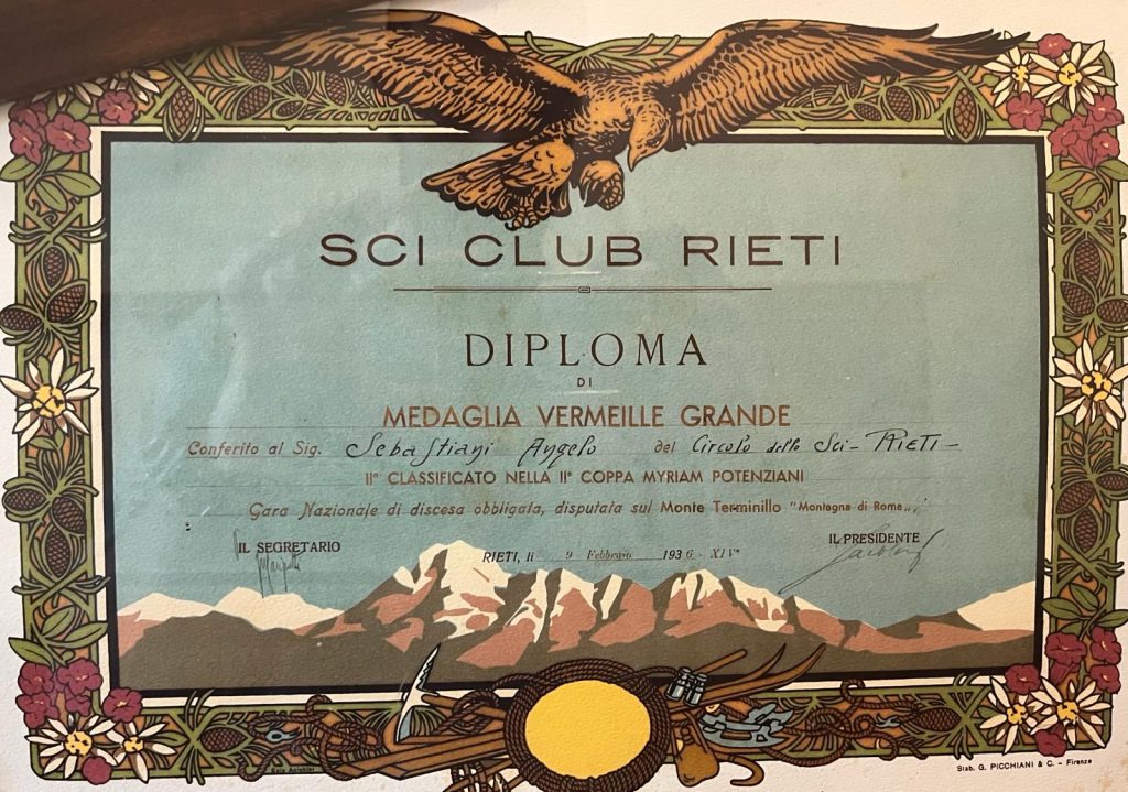 Dipoloma Sci Club Rieti di Angelo Sebastiano