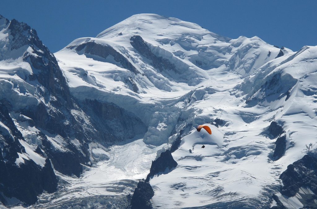 monte bianco, microplastiche