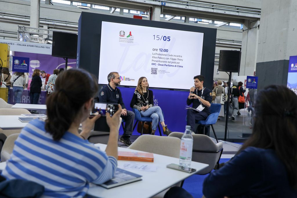 Presentazione del podcast DPC al Salone del Libro di Torino 2026 - Foto Dipartimento della Protezione Civile